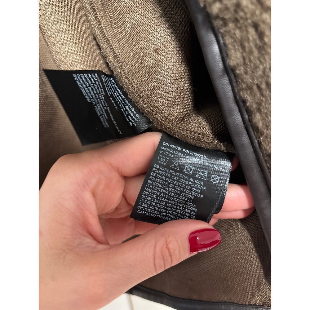 H&M Brown Faux Sherpa Snap Button Jacket S - Picture 7 of 12